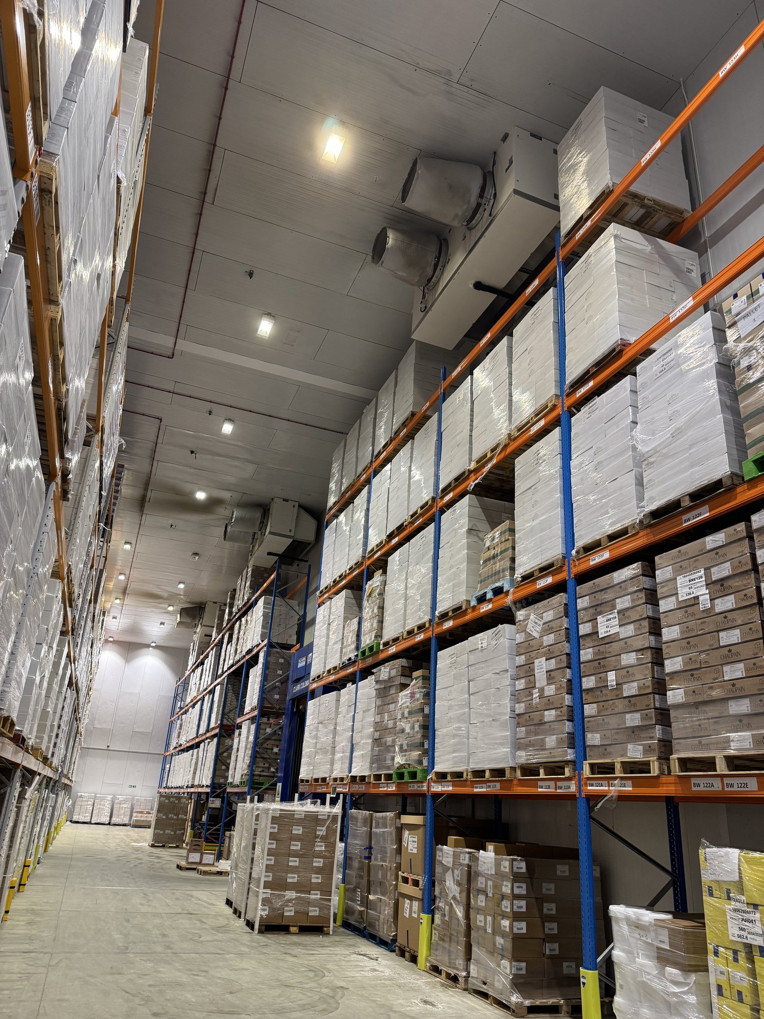 Industrial cold storage warehouse